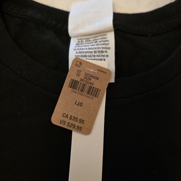 Classic Black Women's T-Shirt Longsleeve Good For Under Uniform During Winter - Picture 4 of 5